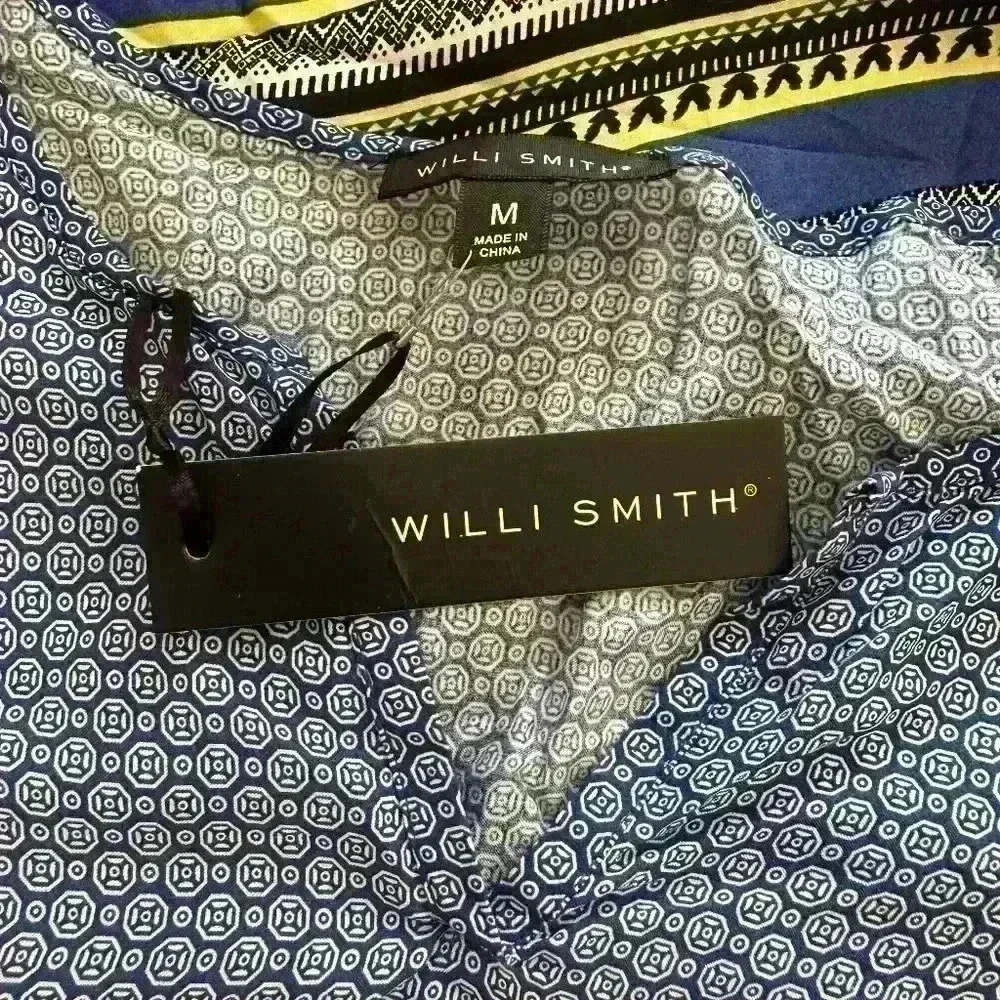 Willi Smith Long Sleeve Tunic V Neck Blouse lightweight Size M - Picture 6 of 7